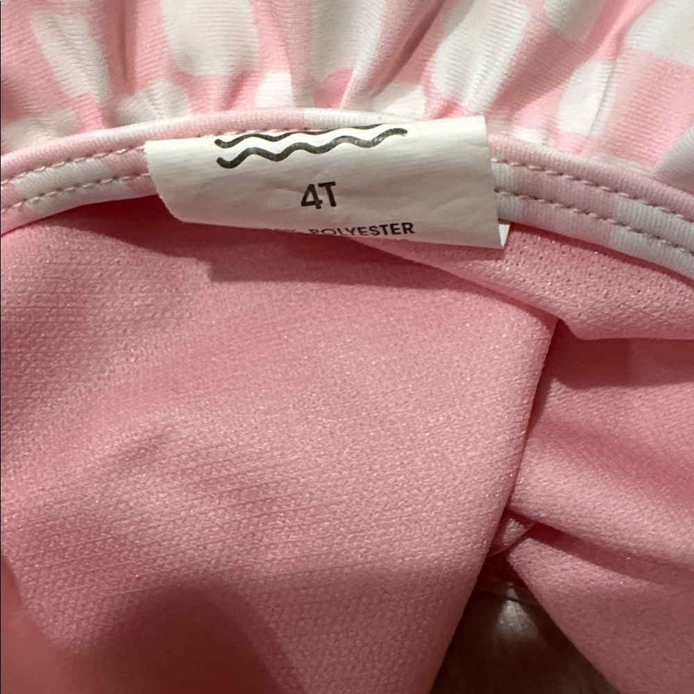 Feather 4 Arrow size 4 Pink and White Checkered Bikini Set. Like new - Picture 3 of 3